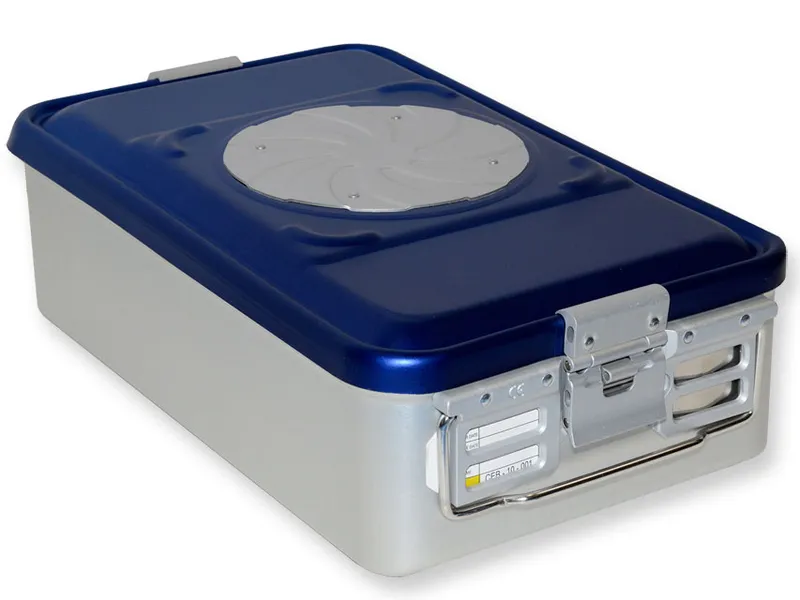 [A00014052] - Container con valvola medio h135 mm - blu forato