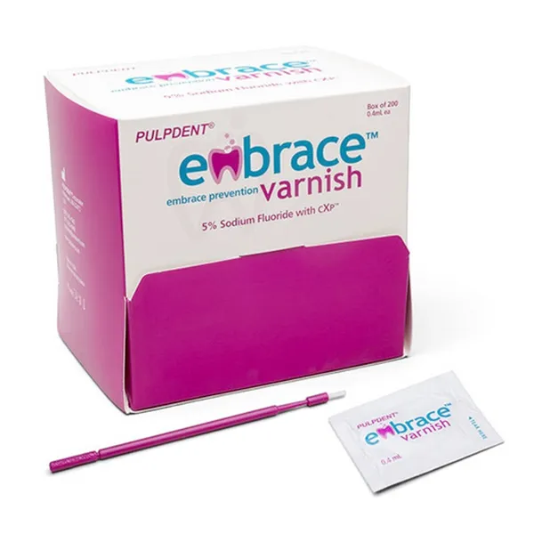 [A00188238] - EMBRACE VARNISH Vernice c/calcio fosfato fluoro e xilitolo in bustina monodose [0,4ml] Pulpdent