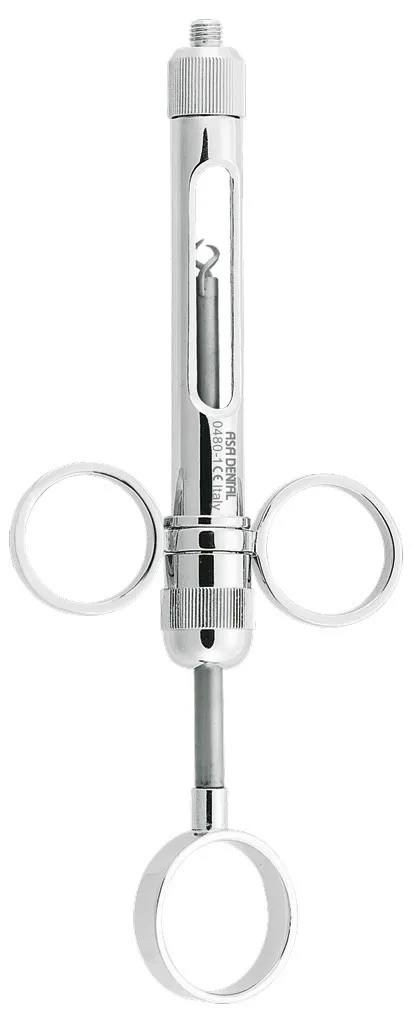 [A00112267] - Siringa per anestesia a tre anelli c/puntale EU Asa Dental