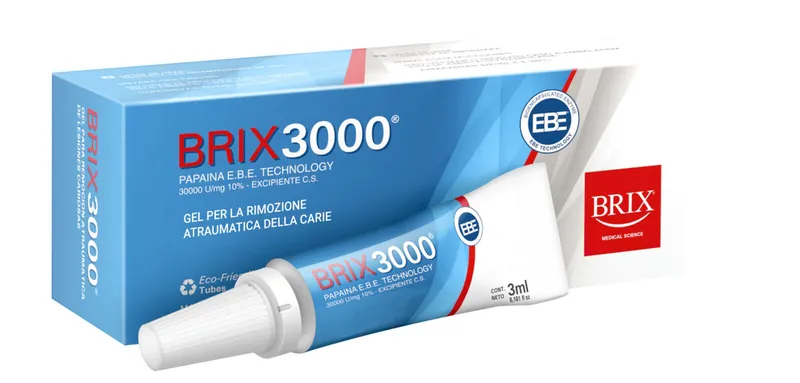 [A00103798] - BRIX3000 Gel enzimatico in blister [3 ml] a base di papaina per il trattamento delle carie 1Flex Technology