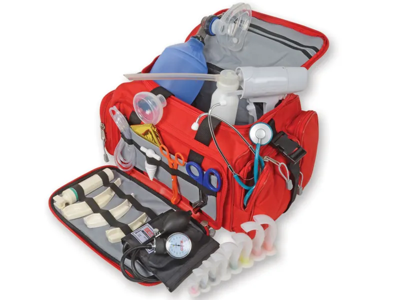 [A00013489] - GIMA 6 Borsa emergenza/pronto soccorso in cordura colore rosso [completa] senza bombola Gima