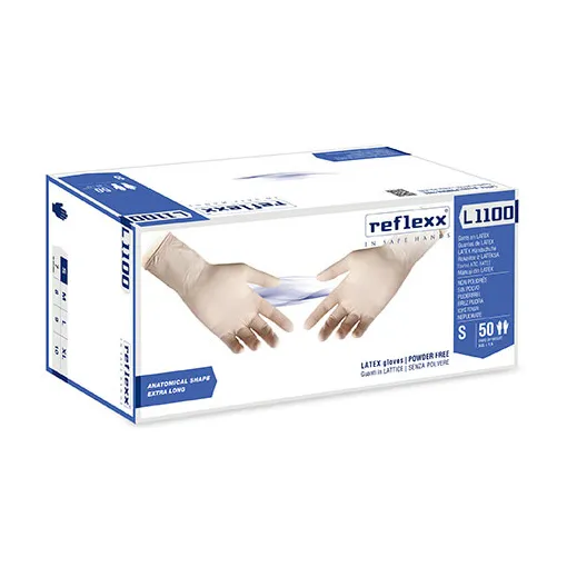 [A00151411] - GUANTI IN LATTICE POWDER FREE P/LUNGO S - 50 PAIA