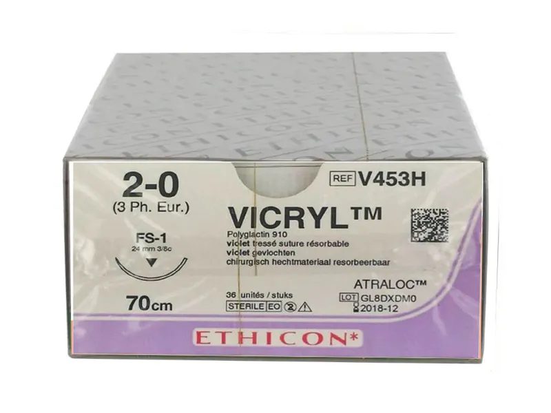[A00111045] - sutura assorbibile ethicon vicryl - 2/0 ago 24 mm  Gima