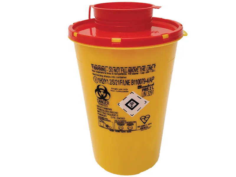 [A00009939] - 25792 Contenitore rifiuti taglienti linea PBS [2 l] Gima