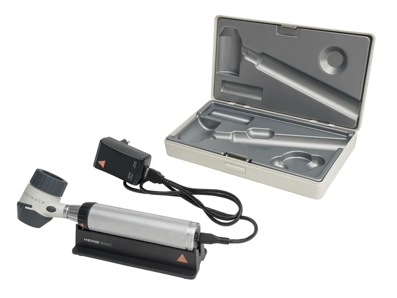 [A00099489] - DELTA 20T LED HQ Dermatoscopio con luce led [3,5 V Li-ion] per polarizzazione e immersione c/manico ricaricabile [rete/USB] Heine