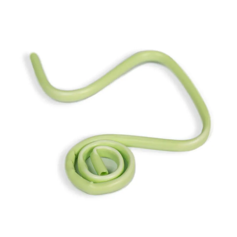 [A00151483] - HYGOFORMIC BIO GREEN PE Aspirasaliva a ricciolo sagomabile con fermalingua fabbricato nel materiale ecologico BIO GREEN PE verde di origine non fossile [canna da zucchero] Orsing