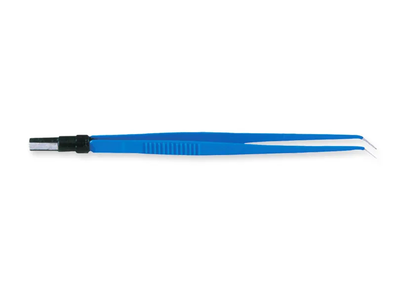 [A00001683] - Pinza bipolare retta [18 cm] con punte curve [0,30 mm] per elettrobisturi DIATERMO Led [30668] Gima