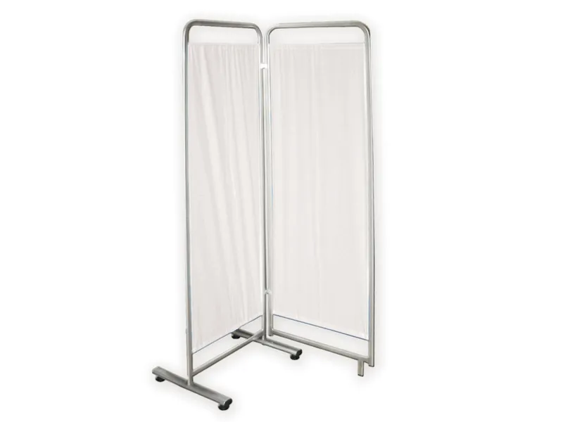 [A00100274] - 45578 Paravento a 2 ante con ruote colore bianco Gima
