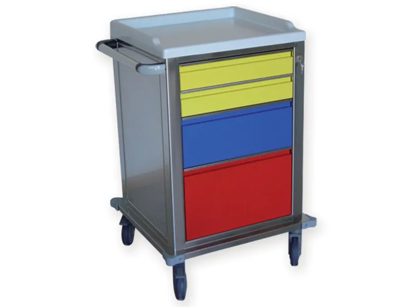 [A00014259] - Carrello modulare inox - 2+1+1 cassetti