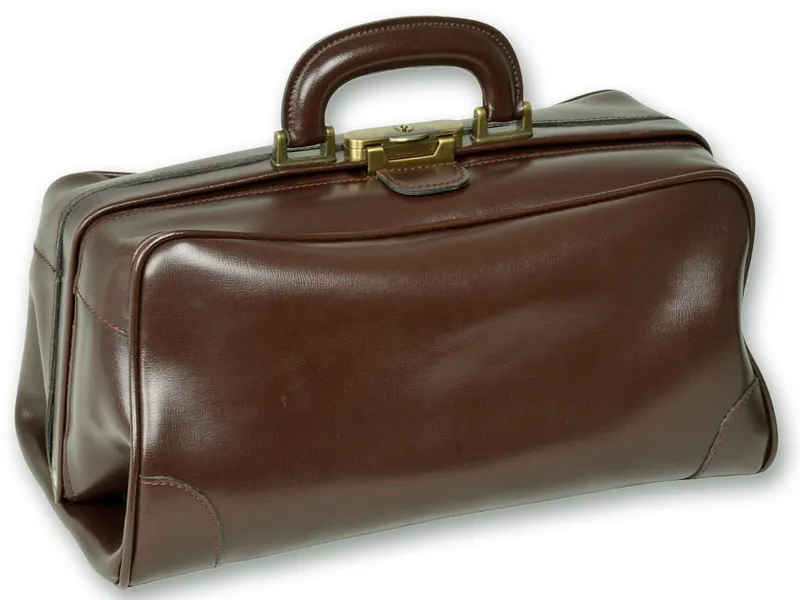 [A00099230] - borsa florida pelle marrone Gima