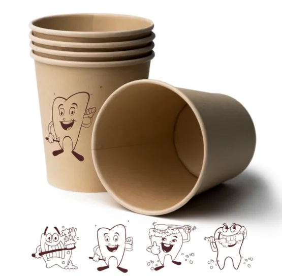 [A00163482] - HEALTHY TEETH Bicchieri [170 ml] in carta Beycodent