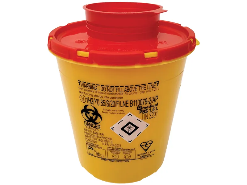 [A00009794] - 25791 Contenitore rifiuti taglienti linea PBS [1,5 l] Gima