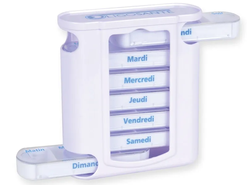 [A00099116] - portapillole settimanale x4 tower inglese/francese Gima