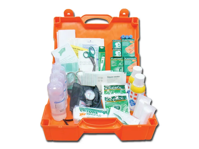 [A00013517] - ALL. 1 Kit emergenza/pronto soccorso [≥ 3 dipendenti] in valigetta plastica tipo 1 [Decreto 388 - Allegato 1] Gima