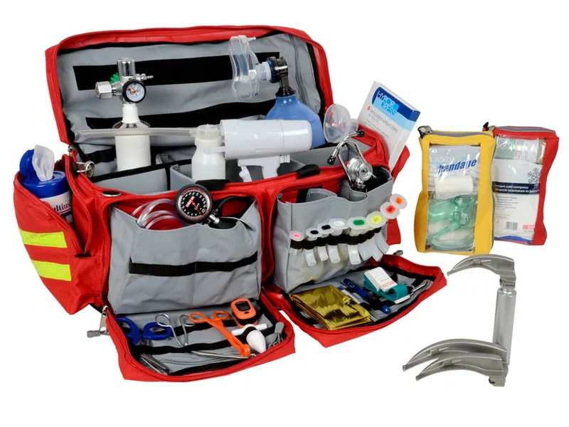 [A00061237] - GIMA 7 Borsa emergenza/pronto soccorso [large] in cordura colore rosso [completa] Gima