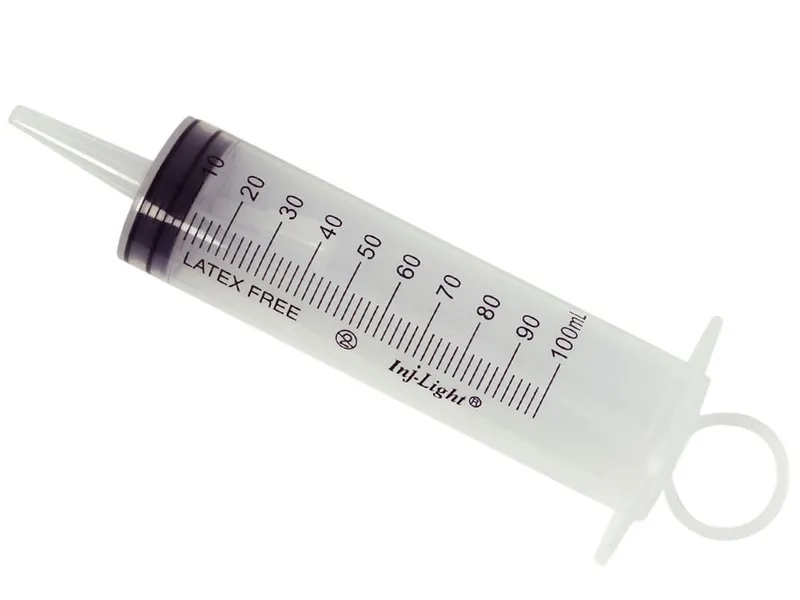 [A00059906] - siringa 3 pezzi senza ago - 100 ml cono catetere
