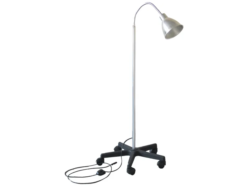 [A00011901] - Lampada ambulatoriale [100W 230,0V] con struttura tubolare in acciaio con base a cinque razze su ruote Gima