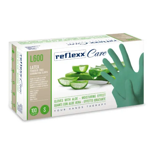 [A00110975] - ALOECARE Guanti in lattice senza polvere [XS] verdi Reflexx