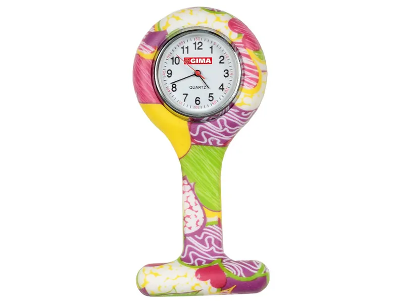[A00098625] - orologio per infermieri rotondo fantasia colori Gima