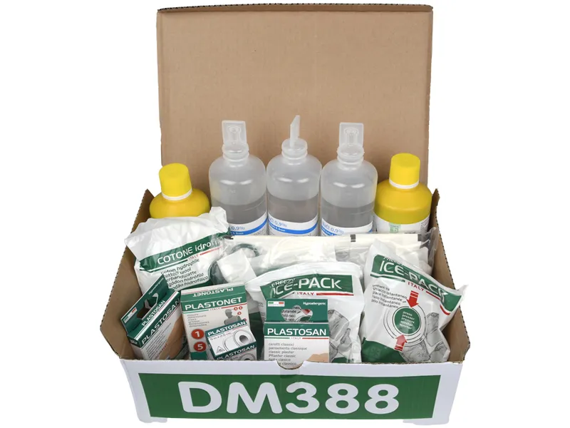 [A00013512] - Pacco reintegro per Kit emergenza/pronto soccorso [≥ 3 dipendenti] ALL. 1 [34198/34199] senza sfigmo [Decreto 388 - Allegato 1] Gima