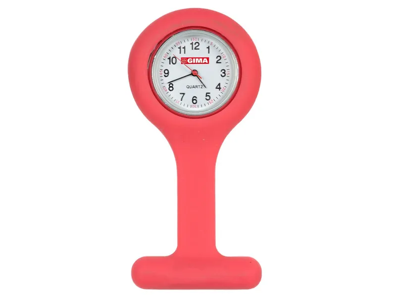 [A00098617] - orologio per infermieri rotondo rosso Gima
