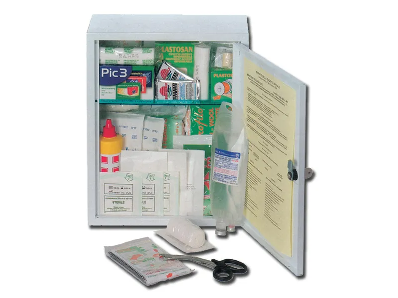 [A00013519] - ALL. 2 MAG. Kit emergenza/pronto soccorso [≤ 2 dipendenti] in armadietto metallico [Decreto 388 - Allegato 2] Gima
