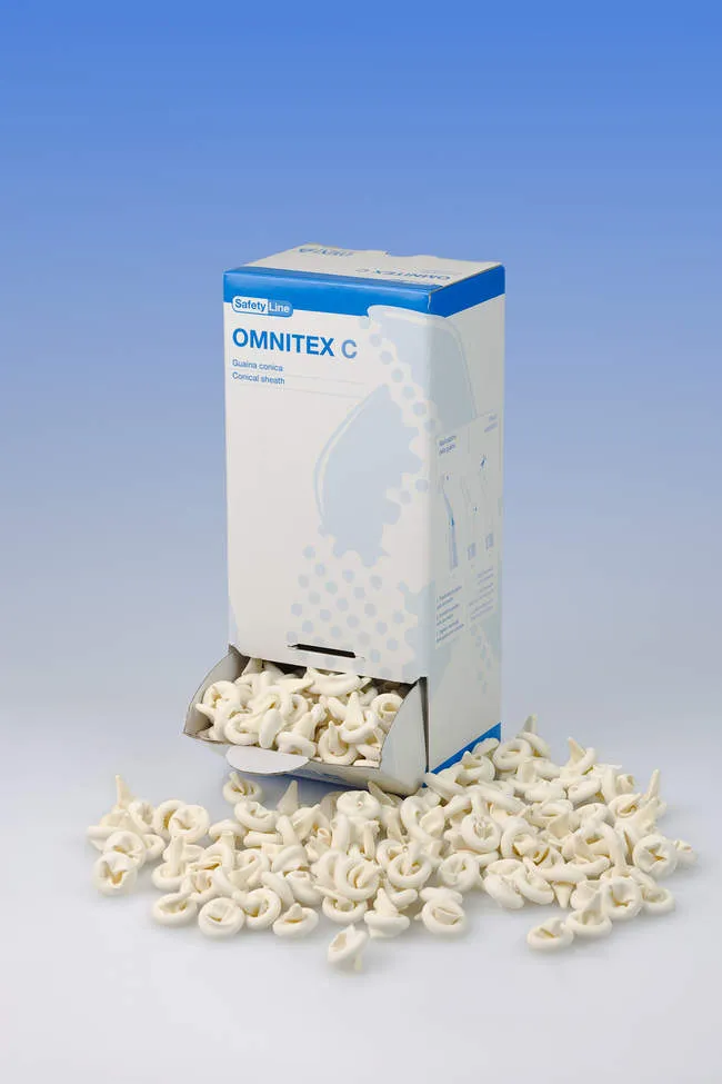 [A00112038] - Guaina conica omnitex c - latex bianco - 500pz Consorzio ONDA