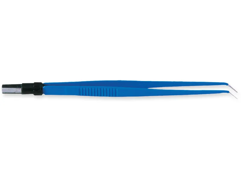 [A00001685] - Pinza bipolare retta [20 cm] con punte curve [1,00 mm] per elettrobisturi DIATERMO Led [30668] Gima