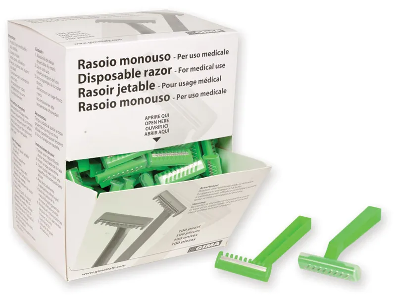 [A00009864] - Rasoio per uso medicale monouso non sterile bilama Gima