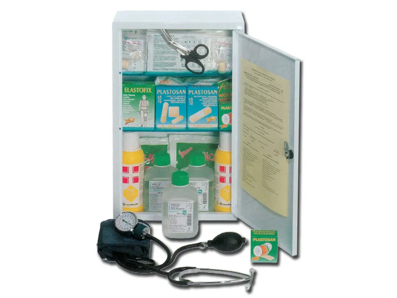 [A00013521] - ALL. 1 Kit emergenza/pronto soccorso [≥ 3 dipendenti] in armadietto metallico [Decreto 388 - Allegato 1] Gima