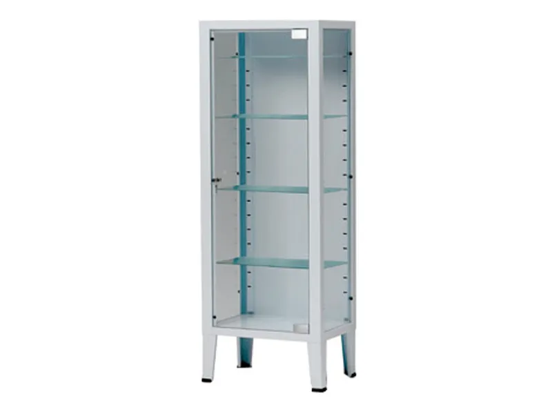 [A00011857] - Vetrina 1 anta - 3 ripiani - vetro temperato