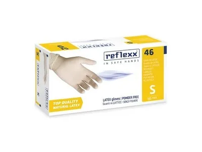 [A00110967] - R46 Guanti in lattice senza polvere [S] ambrati Reflexx