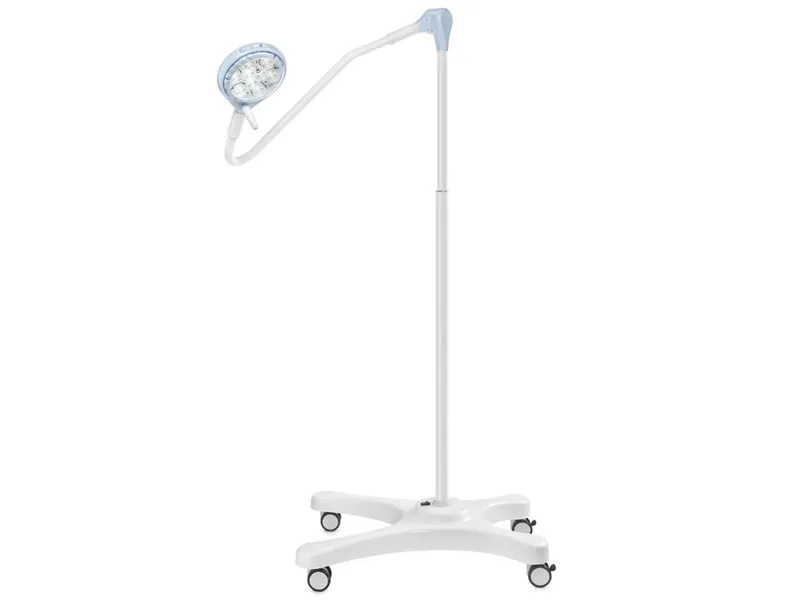 [A00061079] - SATURNO Lampada operatoria [5000 lux | 4500/5000 °K] led su stativo mobile a carrello con batteria Gima