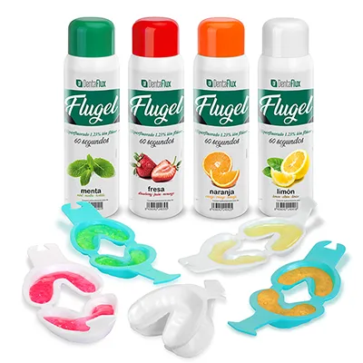 [A00164290] - FLUGEL Gel al fluoro [gusto fragola] iperfluorato [1,23% F] per applicazioni topiche con mascherina in un solo minuto [1 l] DentaFlux
