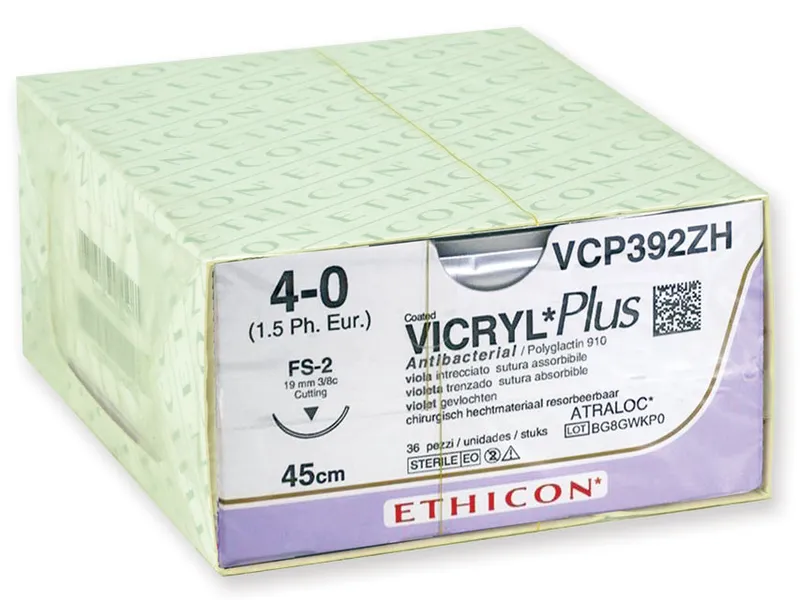 [A00098856] - sutura assorbibile ethicon vicryl plus 4/0 ago 19 mm Gima