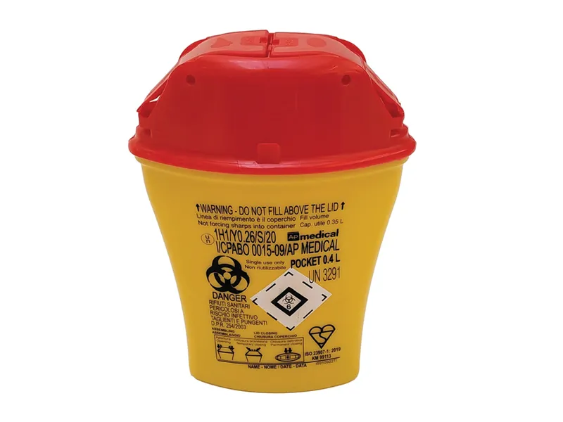 [A00009942] - 25780 Contenitore rifiuti taglienti pocket [0,4 l] Gima