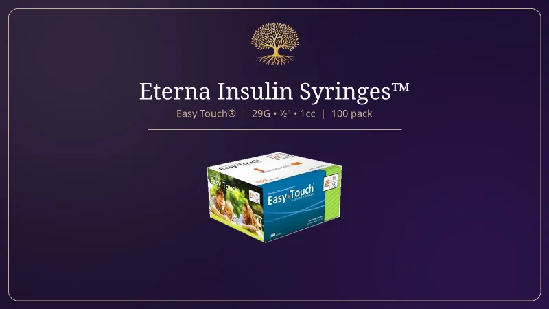 Insulin Syringes (Easy Touch®) 29G 1/2” 1cc, 100 pack