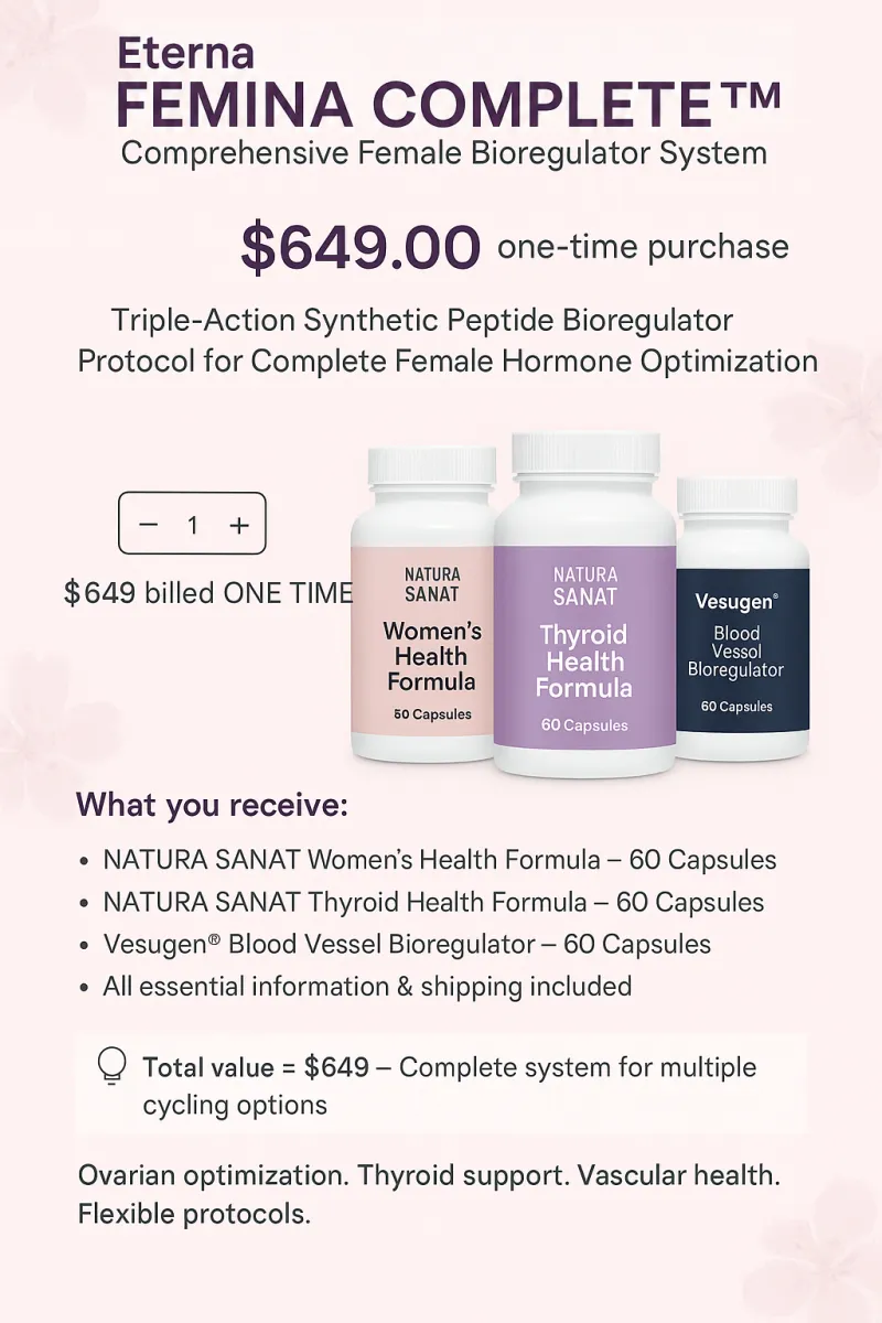 🌸 FEMINA COMPLETE™ - Comprehensive Female Bioregulator System
