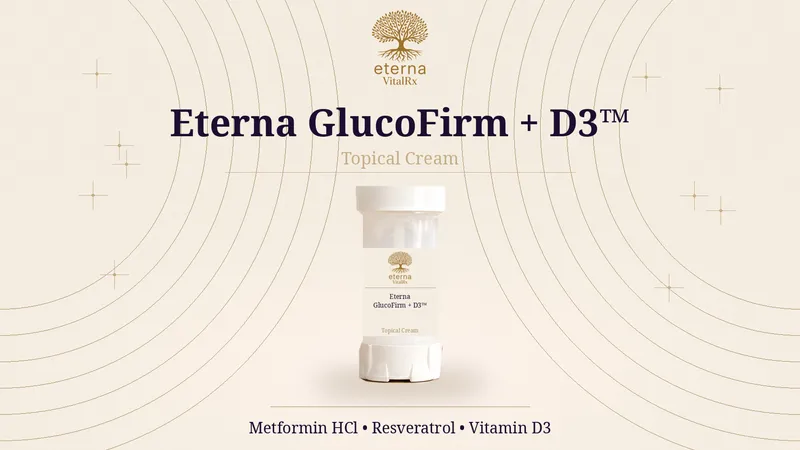 Metformin HCl / Resveratrol / Vitamin D3 in Pentravan® Plus (GlucoFirm™ +D3) Topical Cream - TopiCLICK®