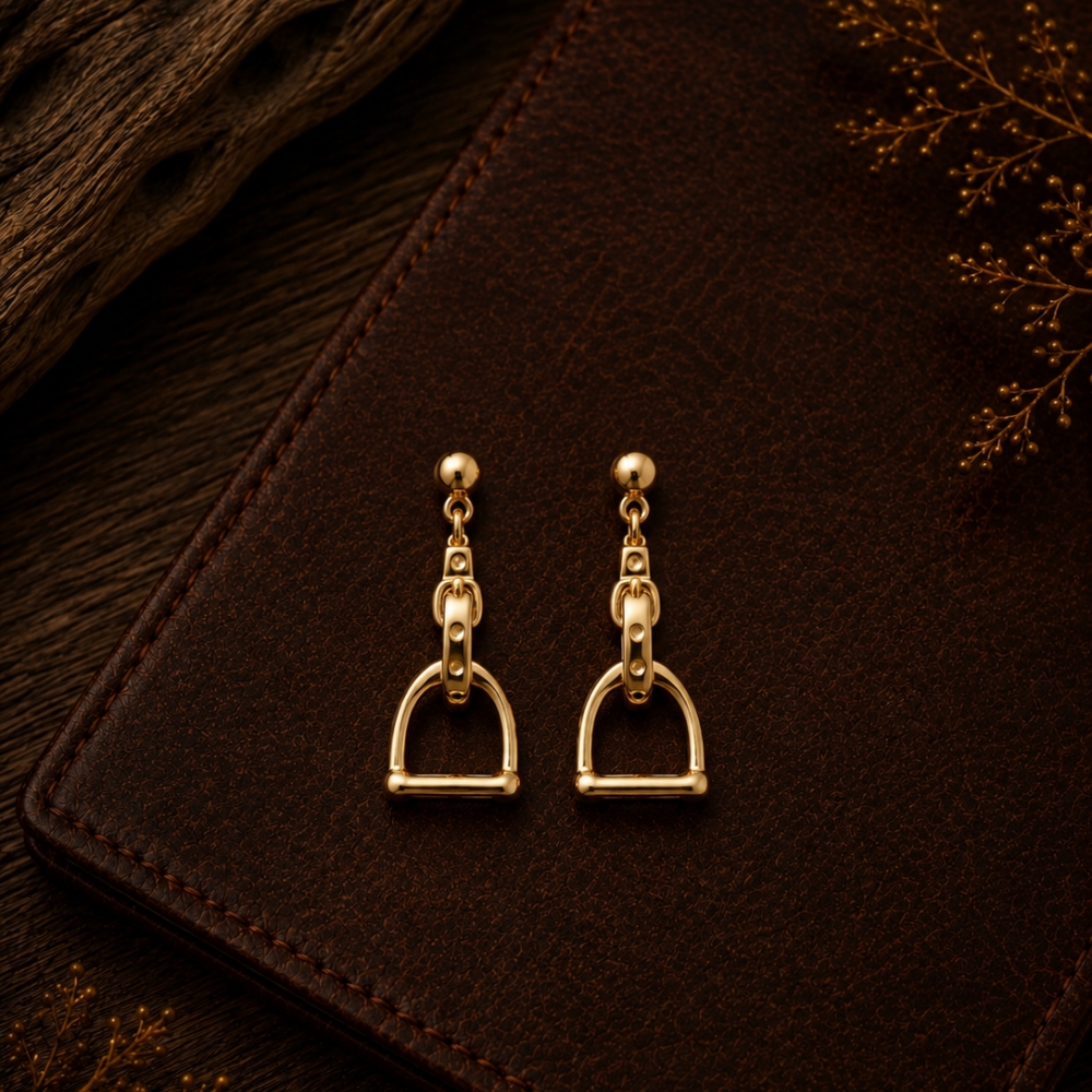 In the Irons Stirrup Earrings