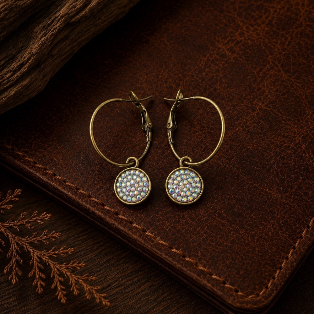 Silver Stardust Dangle Earrings
