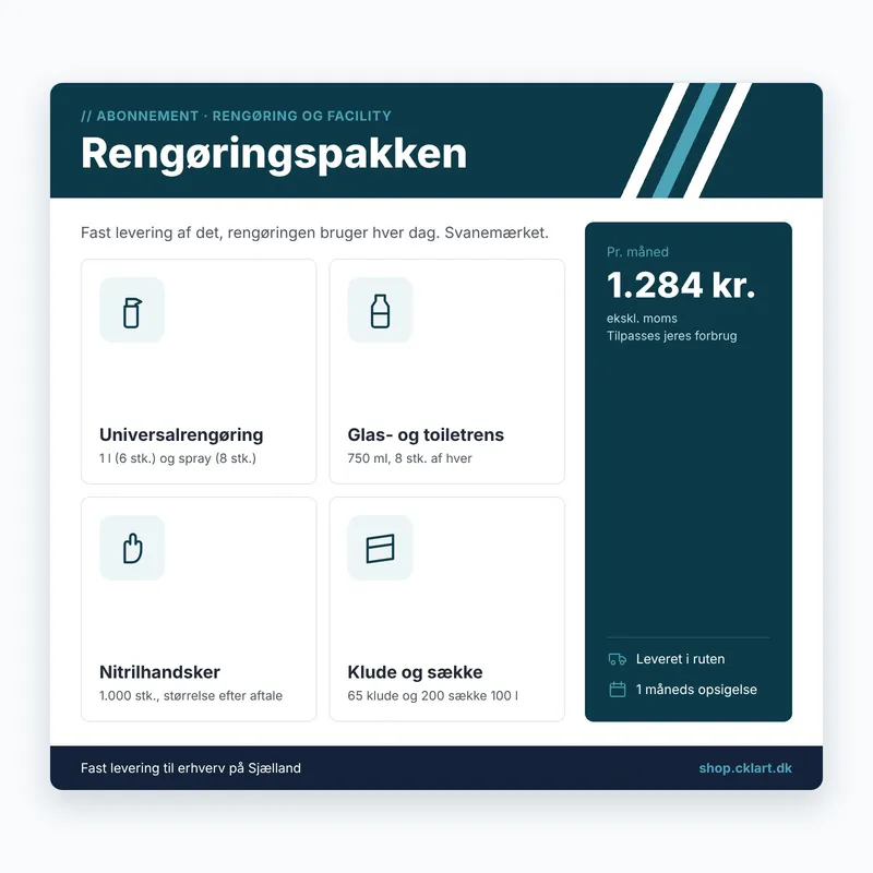 C klart Rengøringspakken (månedlig)