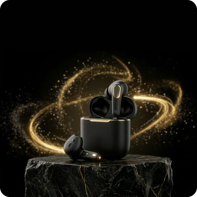Elite Black & Gold Wireless Airbuds