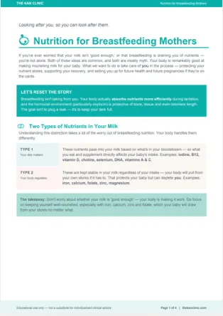 Breastfeeding Nutrition FREE DOWNLOAD