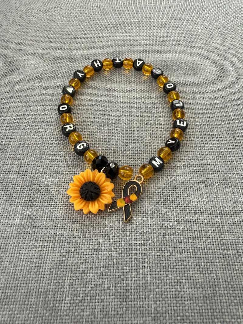 Bracelet - Handmade With Myelopathy.org Beads & Various Charms