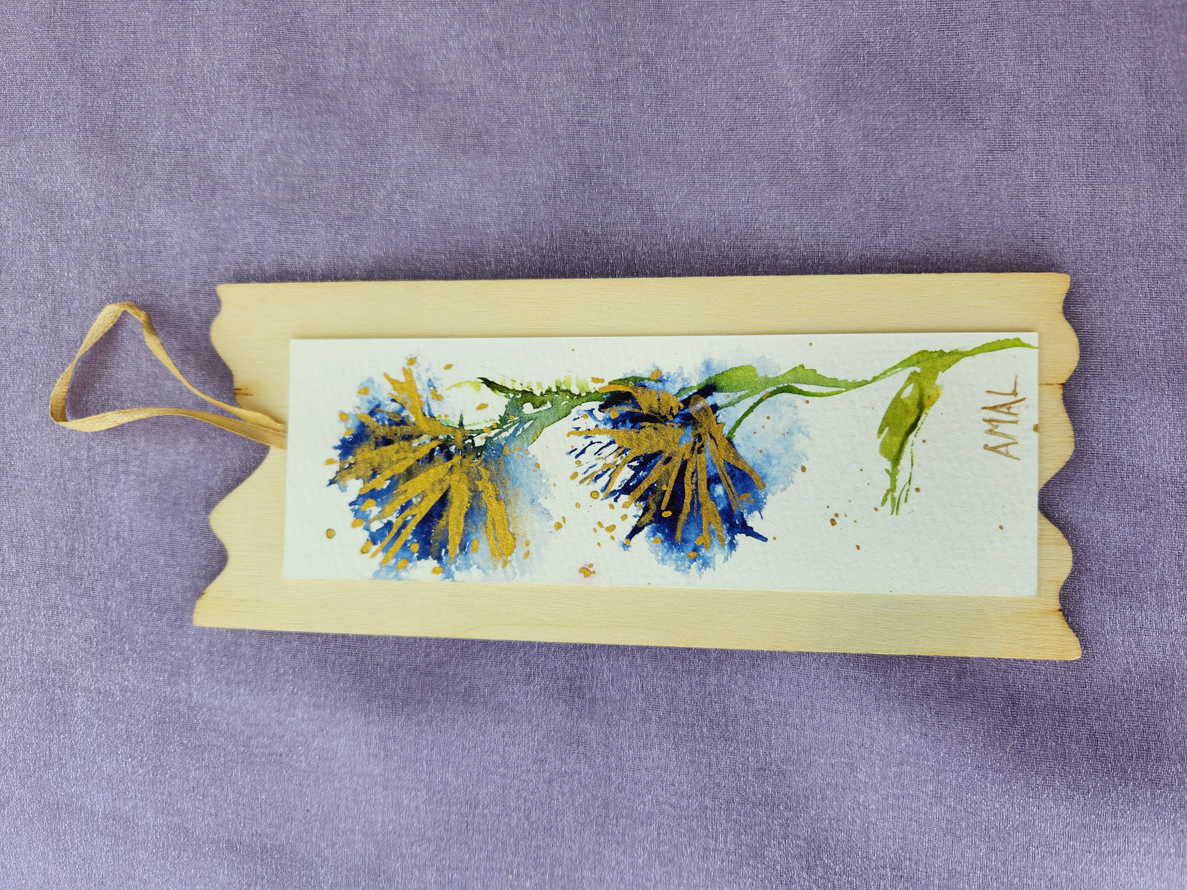 Hanging Ornament With Original Hand Painted Watercolour Art