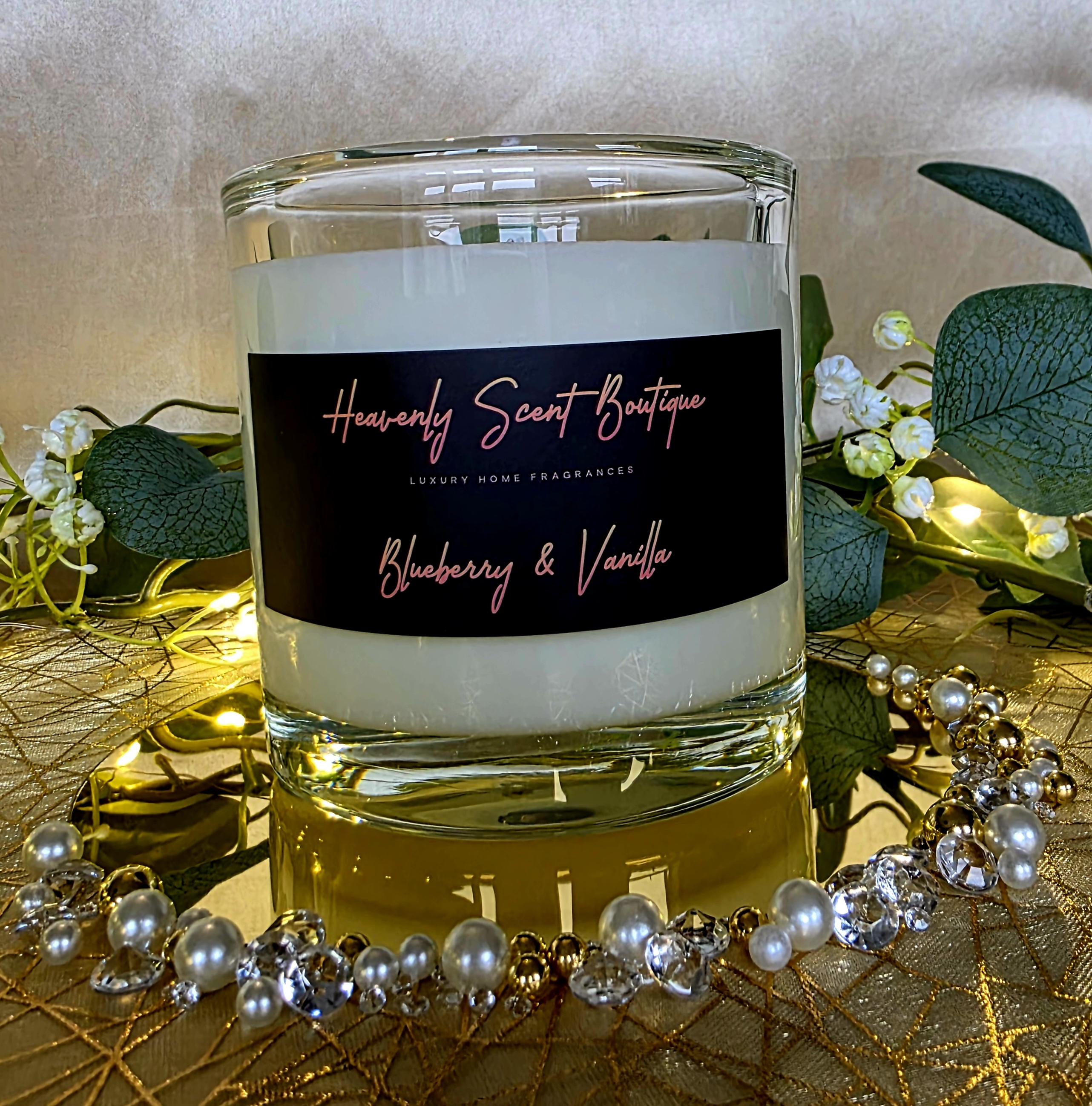 Blueberry & Vanilla Luxury Scented Candle
