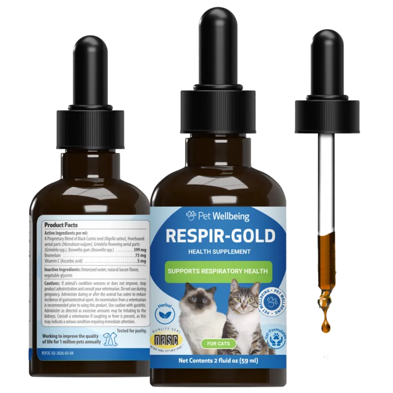 Pet Wellbeing Respir Gold Easy Breathing for Cats & Dogs