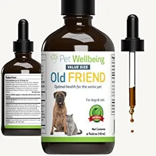 Pet Wellbeing - Old Friend for Senior Dogs Cats - Promotes a Stronger Immune System and Joint Mobility - 4oz