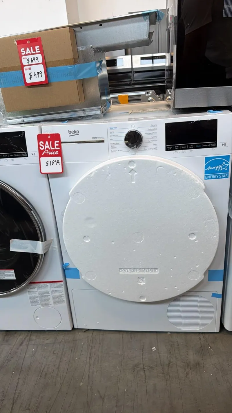 Beko WFTV10733XC / HPD24414W3 Washer & Dryer Set